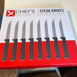 😀Chef’s Secret Steak Knives 8 Piece Set